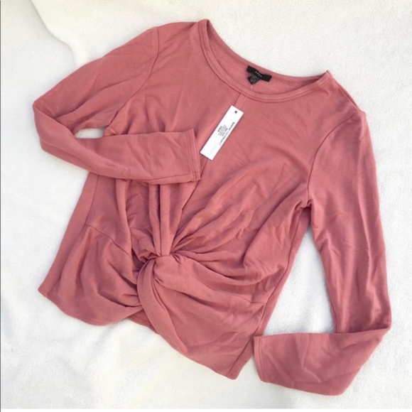 Anthropologie Tops - Anthropologie DREW Knotted Front Sweatshirt